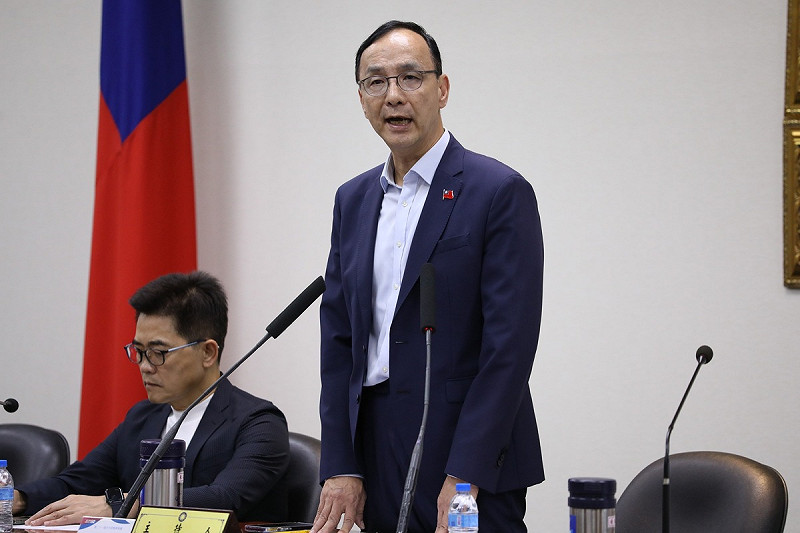 國民黨主席朱立倫強調，80年前的抗戰，毫無疑問是中華民國政府所領導。   圖：國民黨/提供