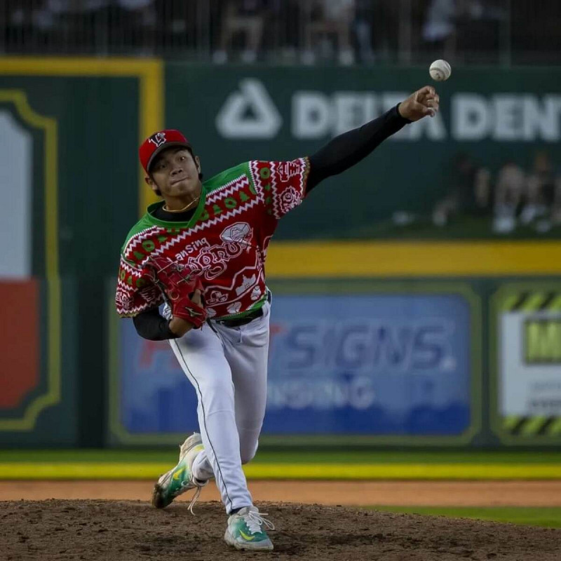 運動家隊台灣左投林維恩。（圖取自instagram.com/lansinglugnuts）   