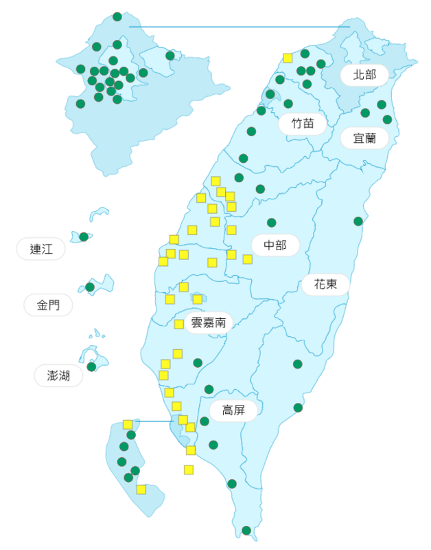 環境部公布各地空氣品質概況。 圖:環境部提供