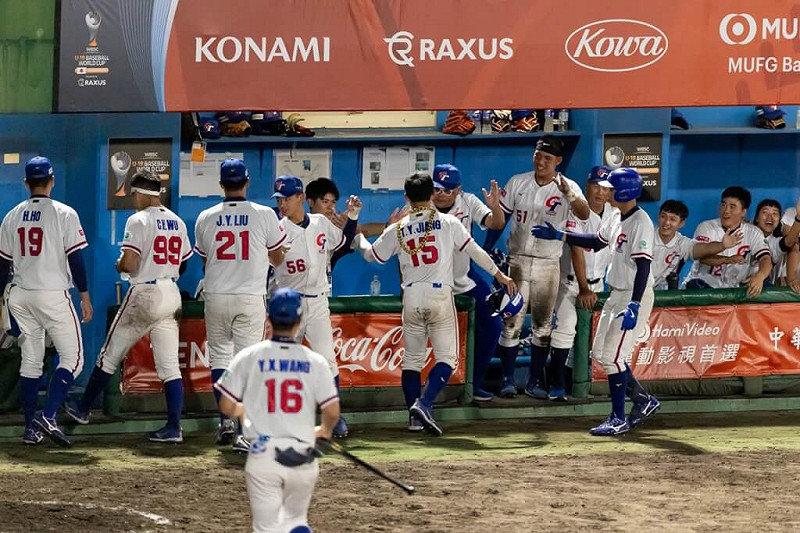 U18世界盃棒球賽，台灣5日出賽投打皆有發揮，終場以7比0擊敗中國。（棒協提供）   