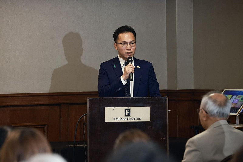 林智鴻獲邀出席世台會大會並發表專題演講。   圖：林智鴻服務處/提供