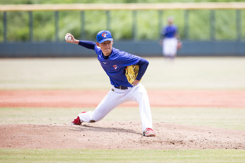 U18世界盃棒球賽台灣隊7日晚間與巴拿馬交手，派出「綠島潛水艇」陳世展（圖）先發。圖為陳世展7月25日集訓階段出賽畫面。（中華民國棒球協會提供）中央社記者謝靜雯傳真 114年9月7日   