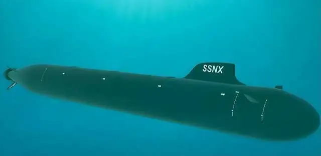 美國新一代攻擊核潛艦SSNX。 圖:翻攝自 騰訊新聞@海事先鋒 美國新一代攻擊核潛艦SSNX。 圖:翻攝自 騰訊新聞@海事先鋒