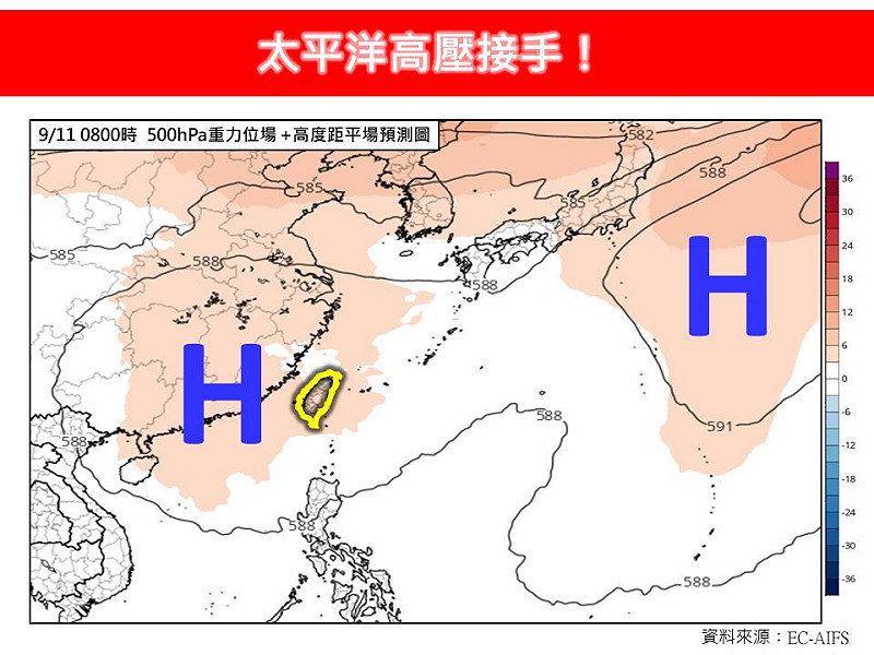 今(9)日起受到太平洋高壓西伸或影響，各地大多為多雲到晴的穩定天氣。   圖：取自林老師氣象站