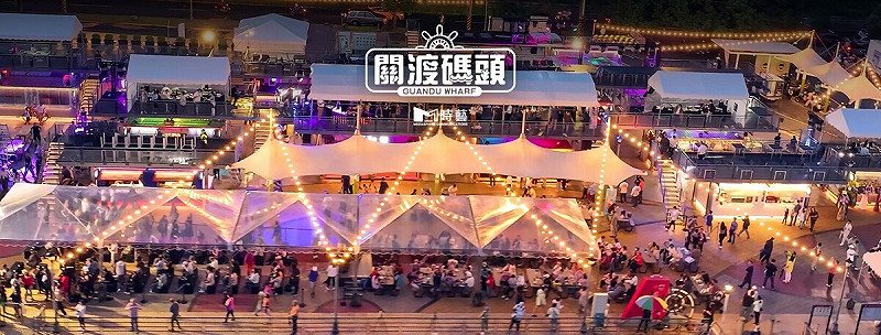 關渡碼頭坐擁觀音山,面向河海交界的淡水河中段,是全齡族群都能輕鬆且親近的戶外場域。 圖:Outfit MindSET走跳心流/提供
