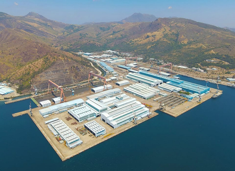 南韓現代重工在菲律賓蘇比克灣的新船廠。   圖：翻攝Hyundai Heavy Industries-Philippines官網