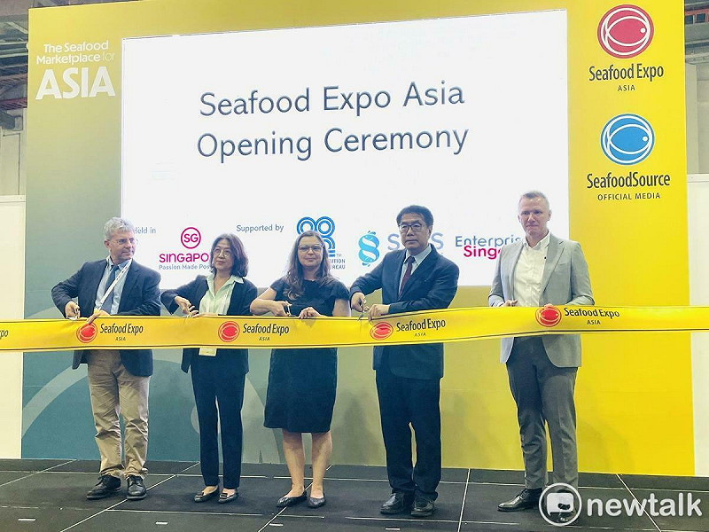 臺南市長黃偉哲今日赴「2025新加坡海鮮展（Seafood Expo Asia）」參加開幕式。   圖：台南市政府提供
