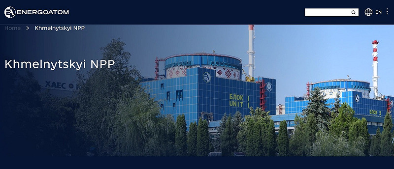 遠離前線的烏克蘭西部赫梅利尼茨基核電廠附近出現俄羅斯無人機活動   圖：翻攝自赫梅利尼茨基核電廠官網