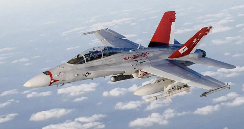 美軍 F/A-18D「大黃蜂」戰機。   圖：擷取自《騰訊網》
