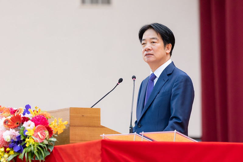  賴清德說，台灣要向國際社會傳達自我防衛的決心 圖：總統府提供 