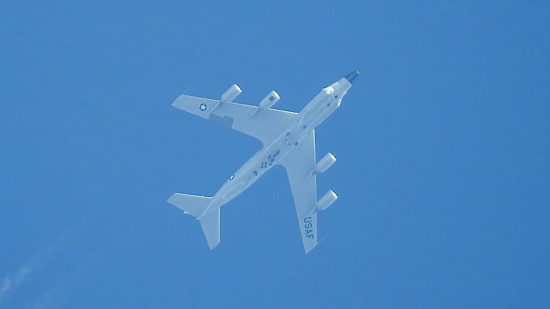 美軍「鉚接聯合」（RC-135V Rivet Joint）電子偵察機。 圖：翻攝自 X 