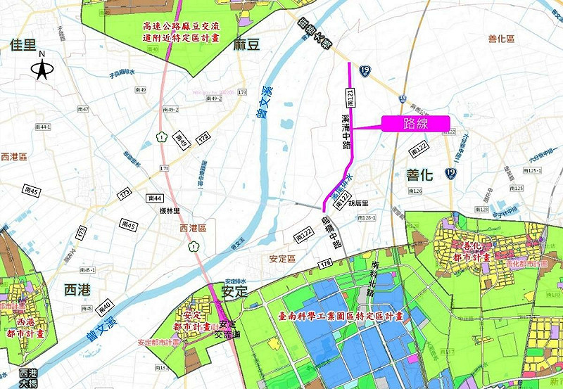  南121線溪埔中路拓寬暨新闢道路銜接烏橋中路工程位置圖。 圖：內政部提供 