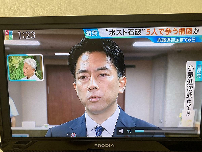 小泉進次郎這次是最可能勝出成為自民黨總裁的第一人選。 圖:攝自TBS 小泉進次郎這次是最可能勝出成為自民黨總裁的第一人選。 圖:攝自TBS