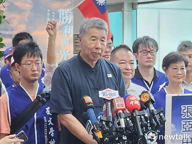 孫文學校總校長張亞中再度參選國民黨主席。   圖：黃建豪/攝