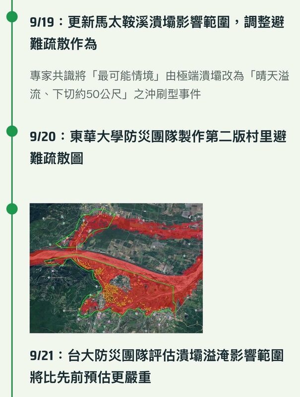    圖：翻攝自馬太鞍溪堰塞湖監測紀實官網