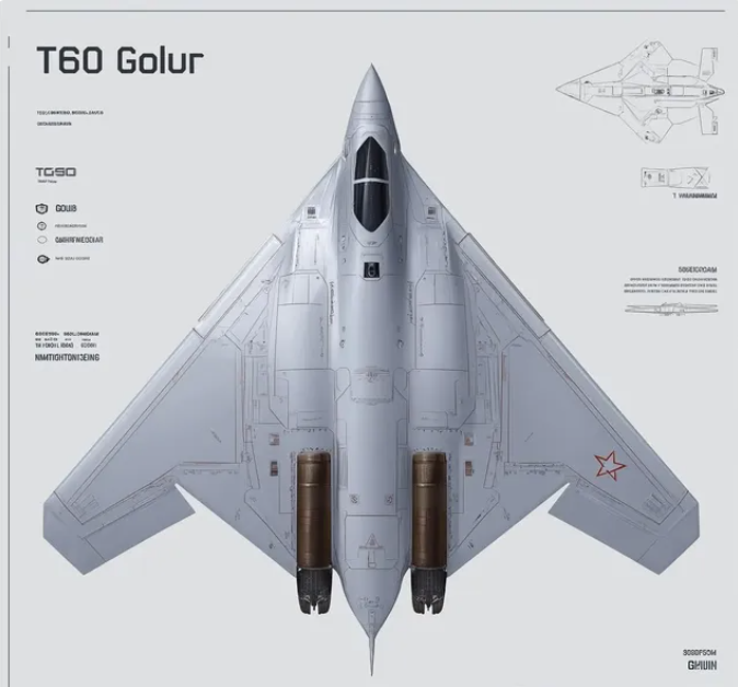  傳為俄羅斯第六代戰鬥機計畫「 T-60」概念圖。圖：翻攝自騰訊網《海事先锋》