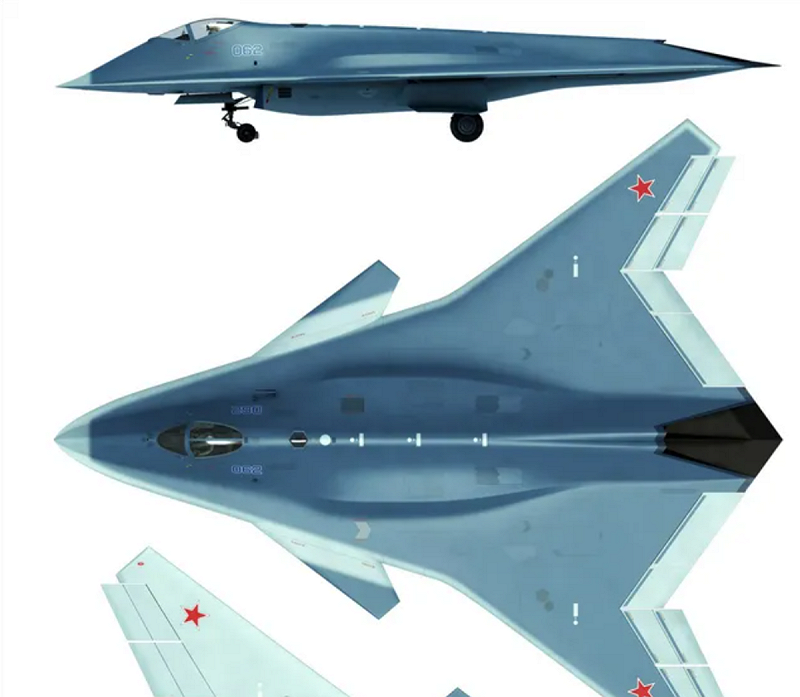 傳為俄羅斯第六代戰鬥機計畫「T-60」概念圖。圖：翻攝自騰訊網《海事先锋》