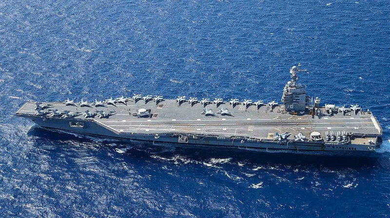  「福特號」航空母艦。 圖：翻攝自 X 