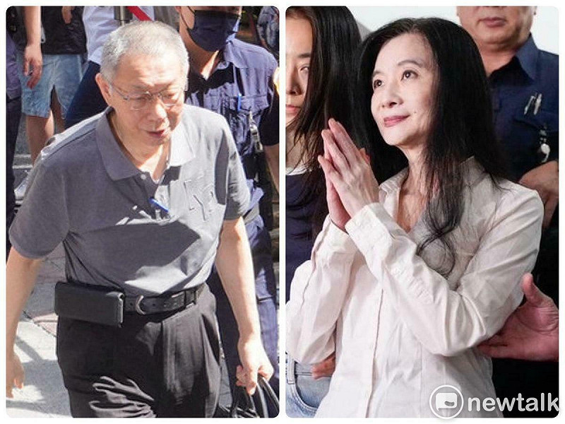 民眾黨前主席柯文哲（左）、國民黨台北市議員應曉薇（右）涉京華城案。   圖：新頭殼合成照（張良一 / 攝）