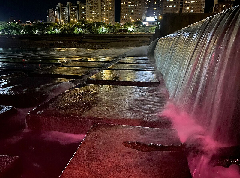清華大學生命科學系曾晴賢教授表示，小毛蟹上溯洄游的數量和流量有明顯的關係。   圖：新北市政府水利局／提供