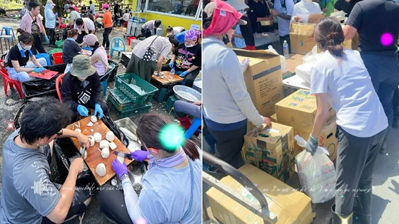 馬太鞍義煮團指出，在運送白飯途中遭阻擋，急呼籲縣府與指揮中心應保障救災物資暢通。   圖：翻攝賴彥汶臉書