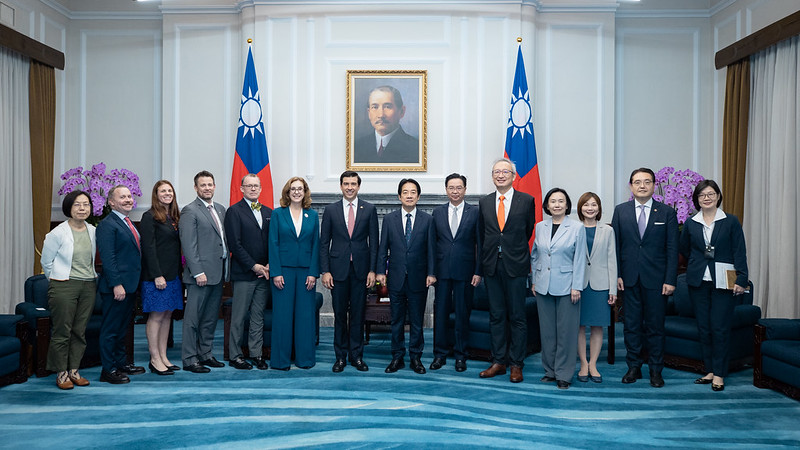  賴清德接見美國農業部貿易及對外農業事務次長林德柏格（Luke Lindberg）訪團 圖：總統府提供 