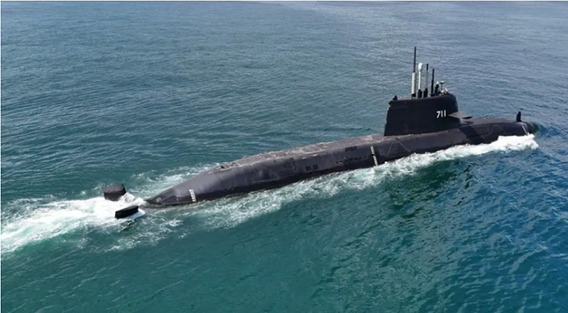 我國海軍首艘原型艇「海鯤號」。   圖：翻攝自騰訊網