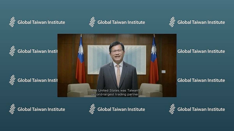 林佳龍以預錄影片方式在「全球台灣研究中心」（GTI）2025年會上發表主題演講。、   圖：外交部提供