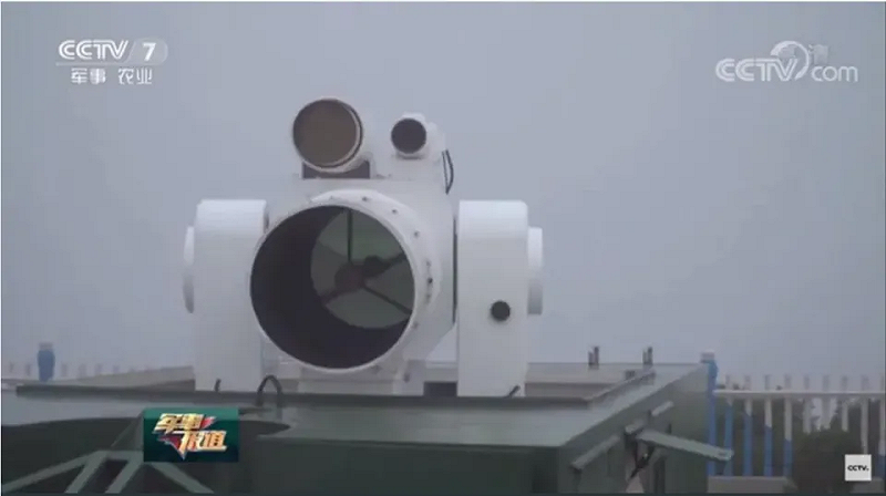  中國海軍首次公開亮相的「燎原-1」（LY-1）艦載定向能武器系統。 圖：翻攝自 騰訊新聞@國平視野 