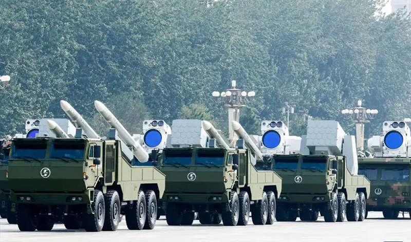 中國海軍首次公開亮相的「燎原-1」（LY-1）艦載定向能武器系統。 圖：翻攝自 騰訊新聞@國平視野 