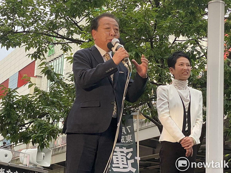  立憲黨黨魁野田佳佑呼籲將會重新呼籲在野黨來共推首相候選人而讓自民黨下野。 圖：劉黎兒攝 