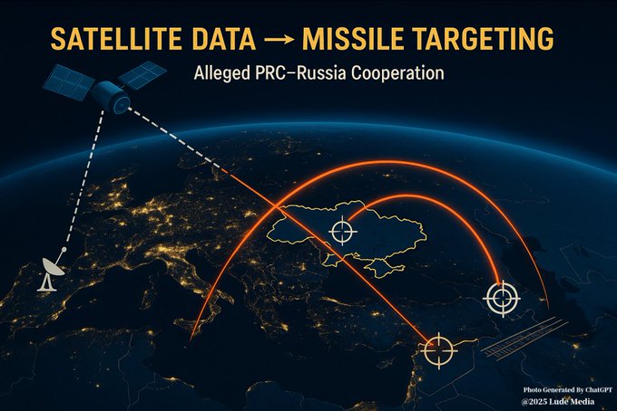 烏克蘭情報部門也發表報告,指控中國利用 3 顆間諜衛星向俄羅斯提供情報,轟炸烏克蘭的關鍵設施。 圖:翻攝自 @Israelwaronhama X 帳號