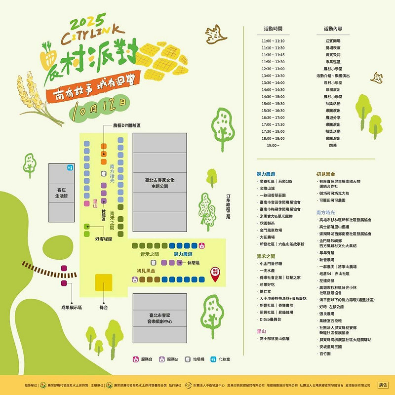 2025City Link農村派對除了有特色市集和表演外，還有各式「互動體驗」。   圖：農村水保署／提供