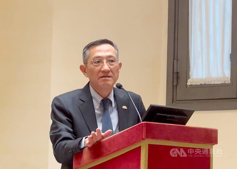 駐義代表蔡允中9日出席一場在羅馬的座談會中透露，駐義代表處8日舉辦的國慶酒會，差點因為中國施壓遭到臨時取消場地。    圖/中央社