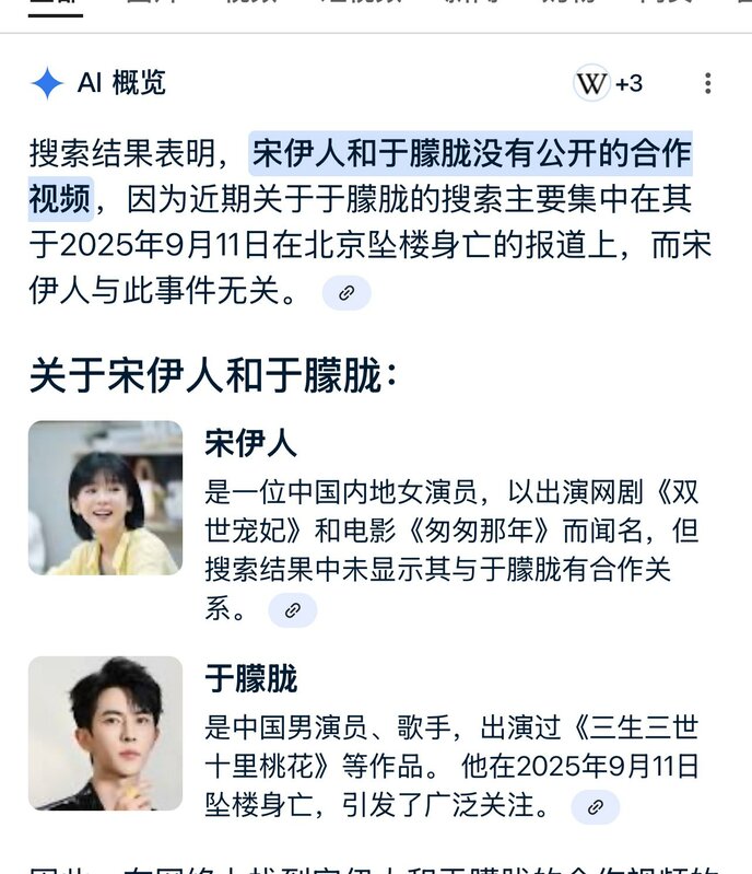 Google 搜尋頁面的AI摘要內容與中國警方說法一致。 圖:翻攝自 X Google 搜尋頁面的AI摘要內容與中國警方說法一致。 圖:翻攝自 X