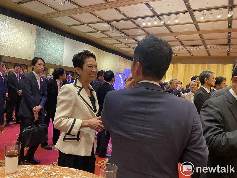  蓮舫在立憲民主黨裡成立了日台議員懇談會，這次也出席台灣的國慶酒會。 圖：劉黎兒攝 
