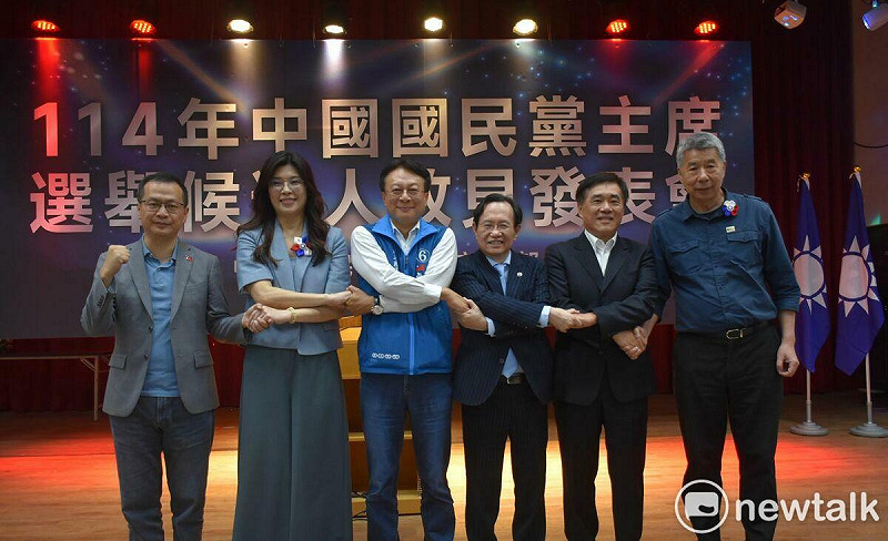 國民黨黨主席選舉六位候選人最後一場政見會，在高雄市君毅正勤社區活動中心壓軸登場。   圖：孫家銘攝