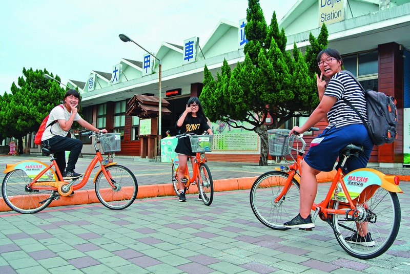 iBike在大甲設站，具有指標意義。   圖：臺中市政府新聞局/提供   