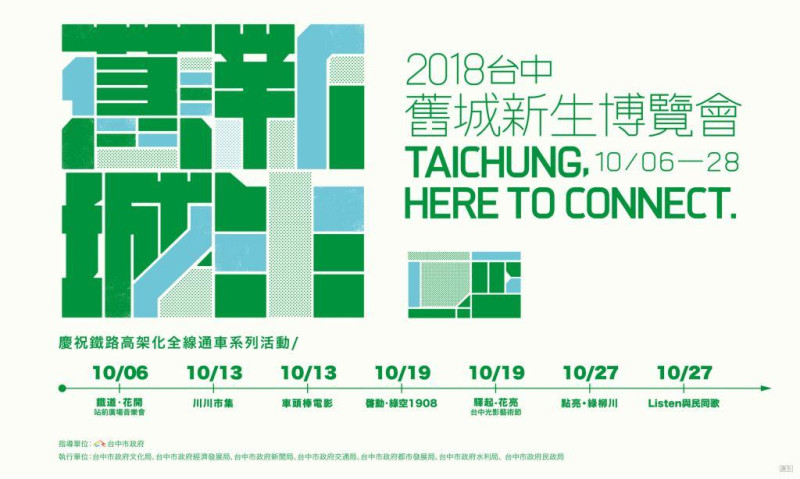 2018「舊城新生博覽會」10月6日起將在台中舉行。   
