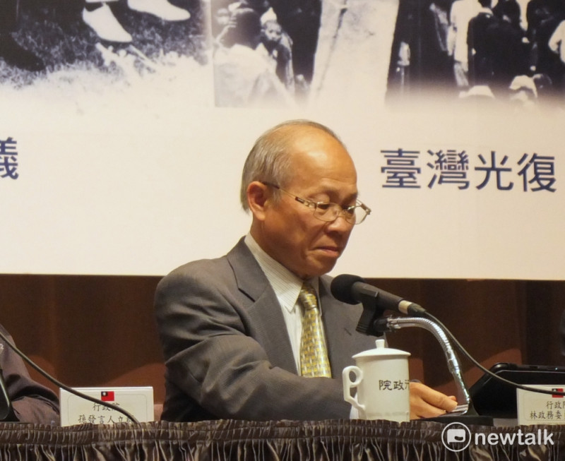 台灣省政府主席林政則22日表示，只要省府有在為省民做事，就應該繼續存在。圖：翁嫆琄/攝   