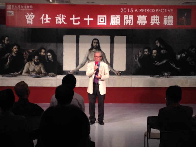 當代藝術家曾仕猷受國立歷史博物館之邀進行「七十回顧展」展覽，讓民眾能回顧台灣當代藝術的各個階段。圖：陳毅龍/攝   
