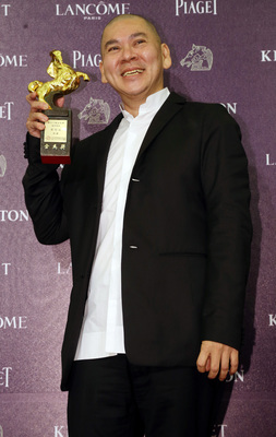 蔡明亮今(23)日以《郊遊》獲得第50屆金馬獎的最佳導演。圖：中央社。   