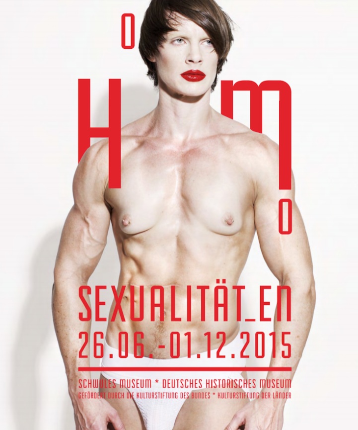德國歷史博物館和全世界獨一無二的同性戀博物館共同推出的同性戀特展，其展覽海報就引發爭論。圖：翻攝自Heather Cassils官網   