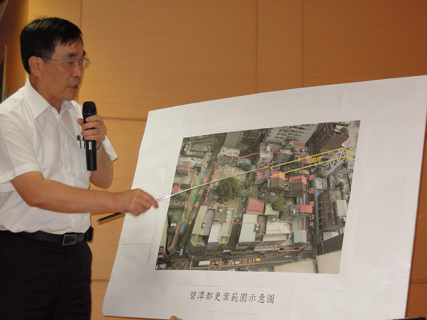 圖說，新北市副市長李四川強調，「沒有安全就沒有都更」，市府絕對以兼顧公共安全及權益作為優先的考量。（記者陳冠廷攝）   