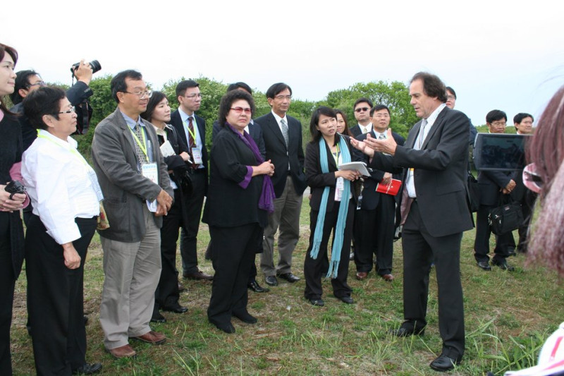 陳菊出訪荷蘭時表示，期盼與中央合作回收水資源。圖片來源：高雄市政府   