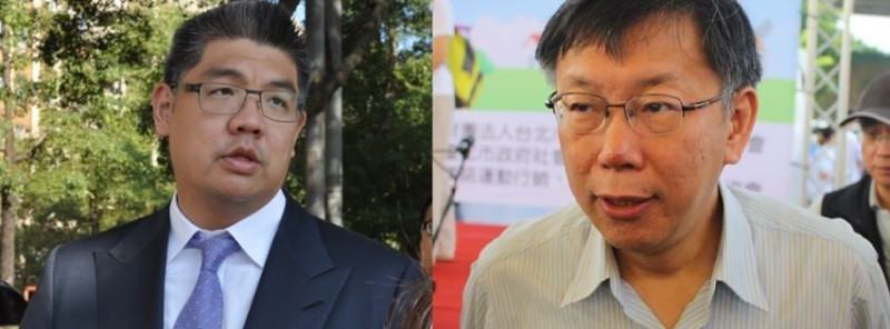 根據TVBS民調中心在投票前2日（11月27日）所做的台北市長選舉最新民調結果，柯文哲以44%支持度，領先連勝文的32%。圖：新頭殼合成   