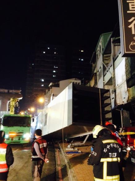 台中捷運綠線10日下午發生嚴重工安造成4死4傷。圖：台北市捷運局提供   