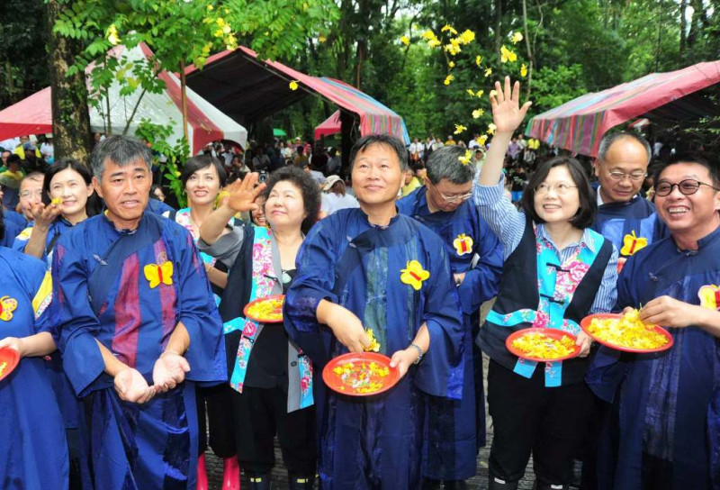 邁入20個年頭的美濃黃蝶祭12日於雙溪熱帶樹木園舉行祭蝶儀式。圖：高雄市政府提供   
