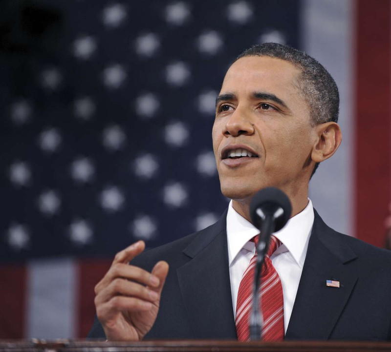 歐巴馬在美國時間27日晚，發表上任後首次的國情咨文。圖片來源：達志影像/路透社   