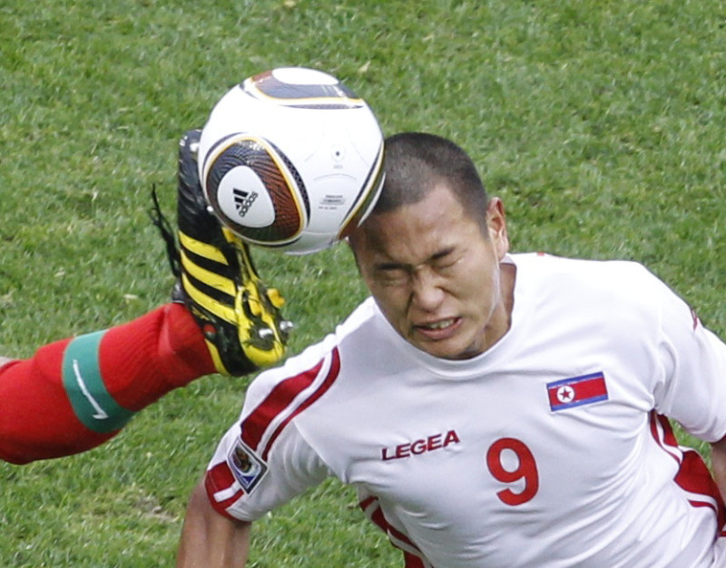 本屆世界盃足球賽第二輪葡萄牙以7比0的懸殊比數橫掃北韓。
圖片來源:達志影像/路透社   